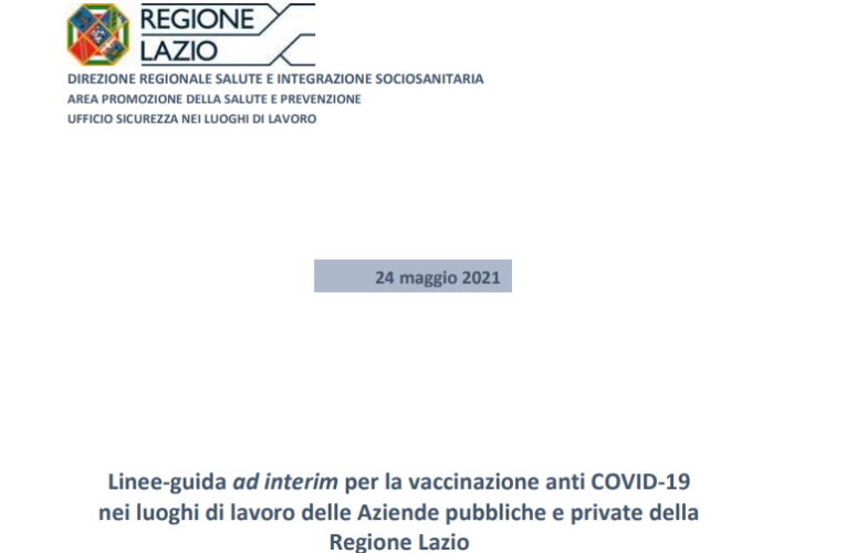 Vaccinazione aziende Lazio