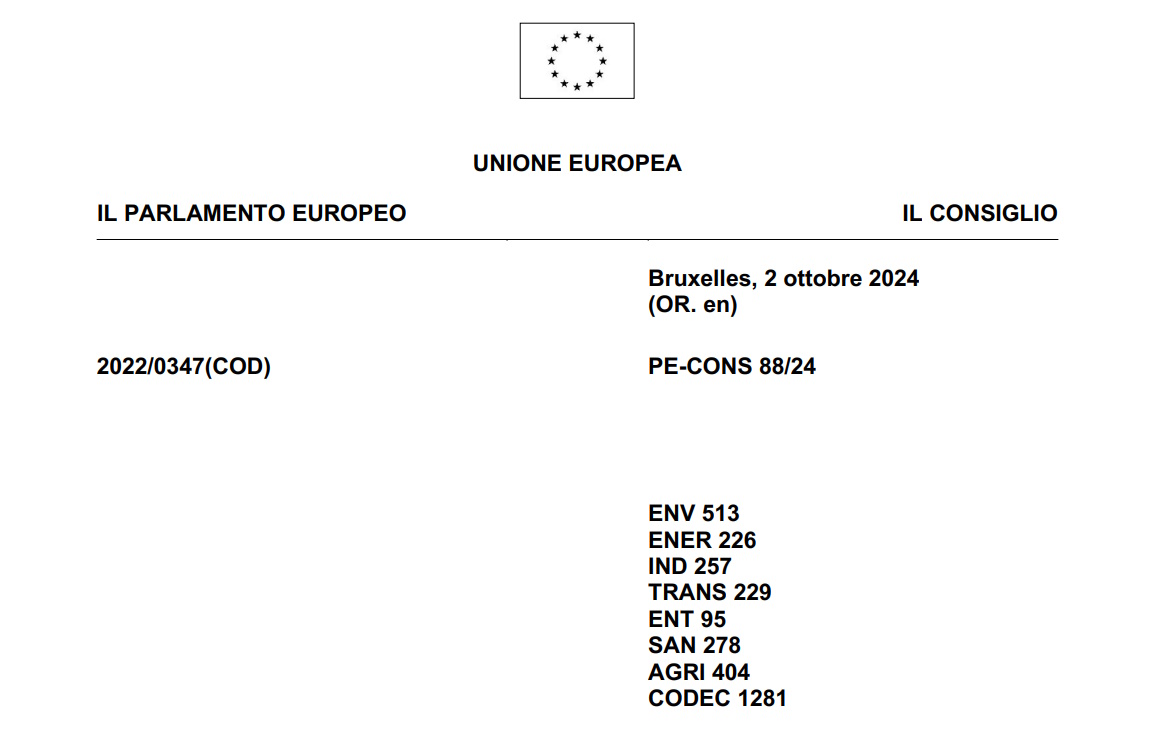 Qualità dell'aria. via libera definitivo del Consiglio al rafforzamento degli standard nell'UE. Il Consiglio. SCARICA DIRETTIVA