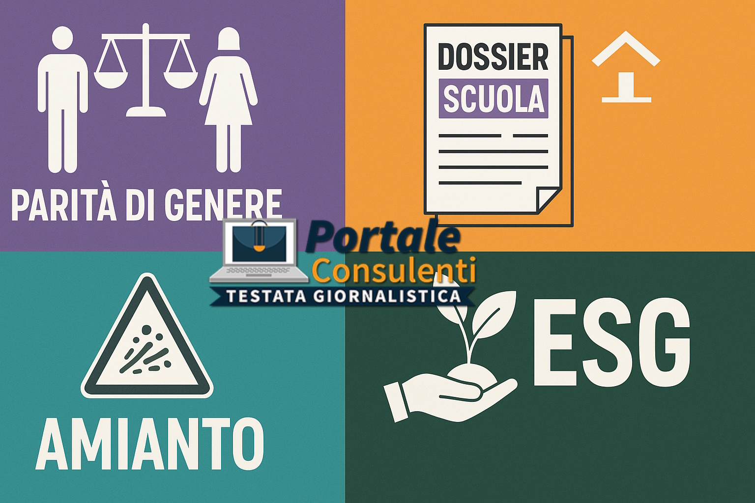 Parità di genere, Dossier scuola, Amianto, ESG