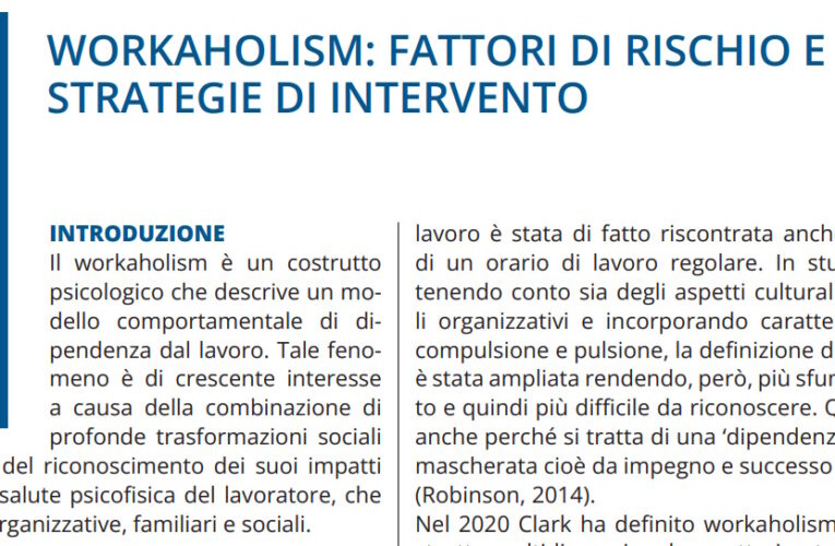 Fattori di rischio e strategie di intervento